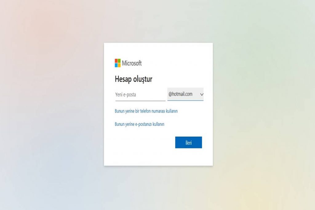 Hotmail Hesap Oturum Açma