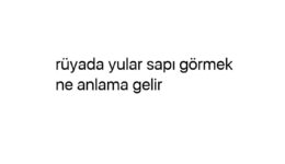 Rüyada yular sapı görmek ne anlama gelir