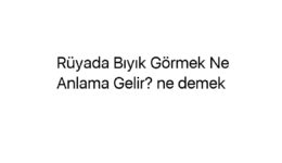 Rüyada Bıyık Görmek Ne Anlama Gelir? ne demek