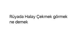 Rüyada Halay Çekmek görmek ne demek