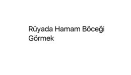 Rüyada Hamam Böceği Görmek