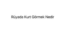 Rüyada Kurt Görmek Nedir