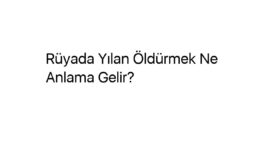 Rüyada Yılan Öldürmek Ne Anlama Gelir?