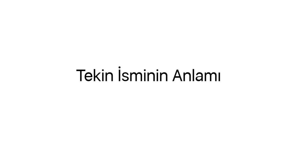 tekin-isminin-anlami-3235