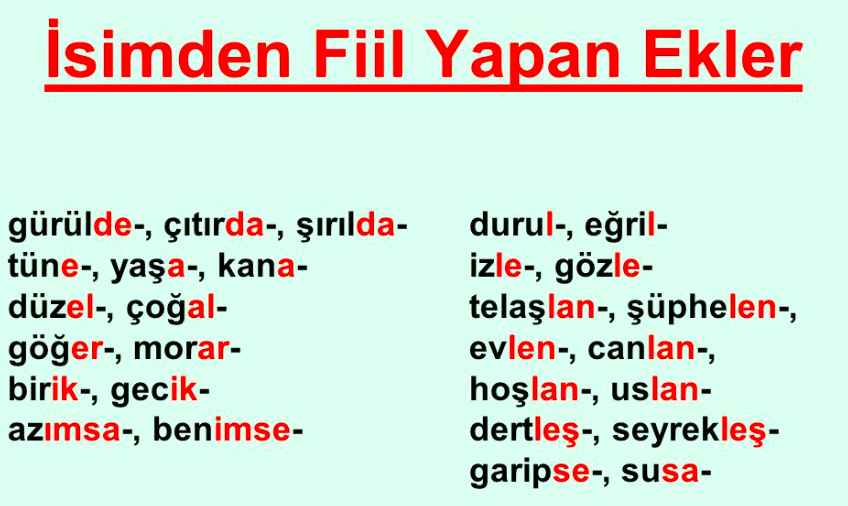 isimden-fiil-yapan-ekler-hangileridir-88896